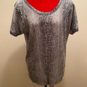 Michael Kors snake print sequins blouse